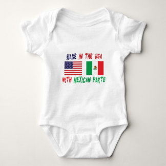 Made In USA With Mexican Parts Baby T-Shirt Bodysuit