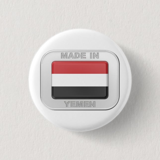 Made in Yemen 1 Inch Round Button (Front)