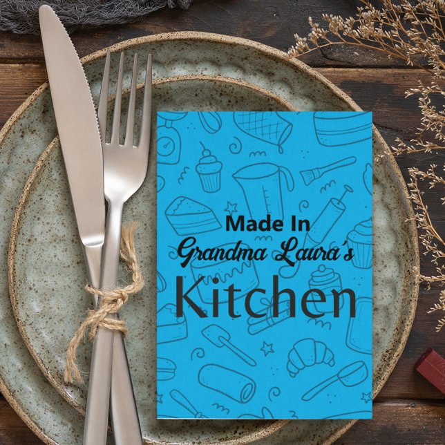 Made In [Your Name] Kitchen Recipe Card Any Colour (Creator Uploaded)