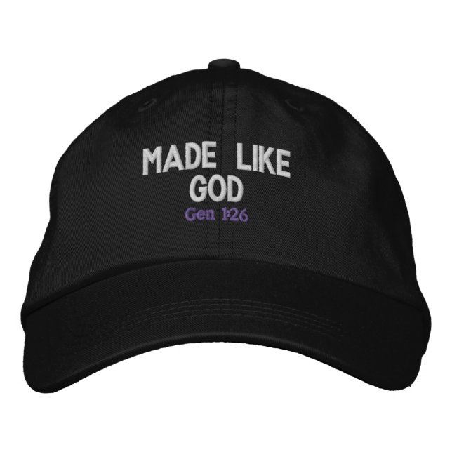 Made like God Bible Quotes Customize It Embroidered Hat (Front)