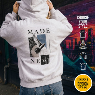 Made New 2 Corinthians 5:17 Brutalist Dove Baptism Hoodie