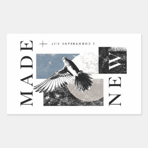 Made New 2 Corinthians 5:17 Brutalist Dove Baptism Sticker