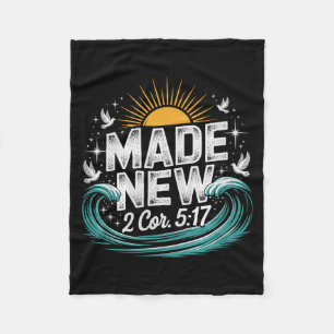 Made New Baptism Shirt Christian Shirts For Youth  Fleece Blanket