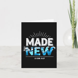 Made New Baptized Baptism  Card