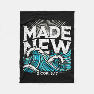 Made New Baptized Baptism  Fleece Blanket