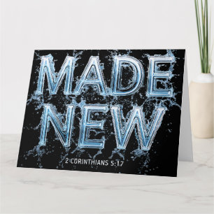 Made New Born Again Christian Faith: Water Baptism Card