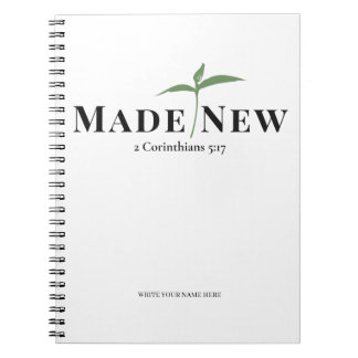 Made New Christian Personalized Notebook