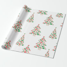 Made of paw print Christmas tree