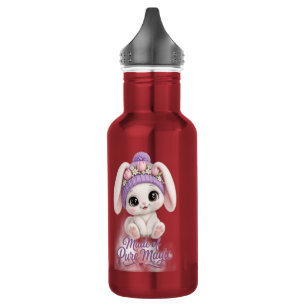 Made Of Pure Magic Cute Baby Bunny Pink Bodysuit 532 Ml Water Bottle
