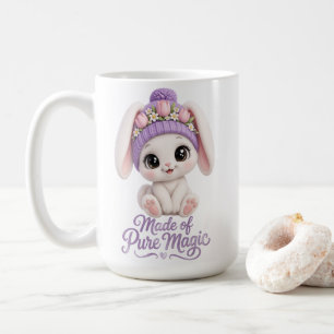 Made Of Pure Magic Cute Baby Bunny Pink Bodysuit Coffee Mug
