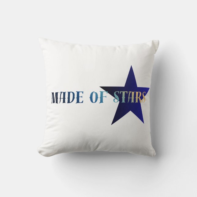 Made of Stars Throw Pillow (Front)