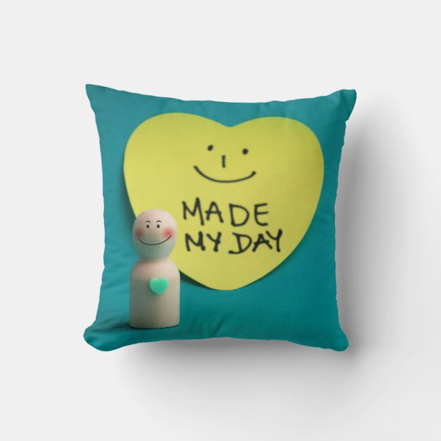 Made on the day throw pillow (Front)