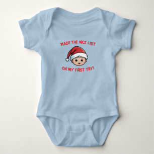 Made the Nice List on My First Try! Baby Boy Baby Bodysuit