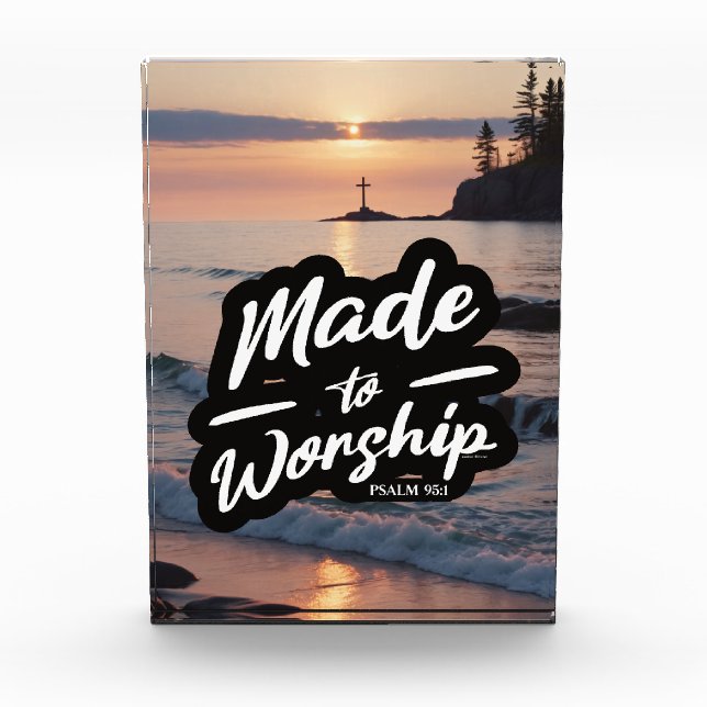Made to Worship Psalm 95:1 Photo Block (Front)