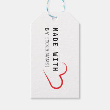 Made with heart by [Your Name] – Custom Gift Tag