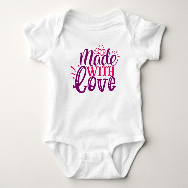 Made With Love Baby Bodysuit (Front)