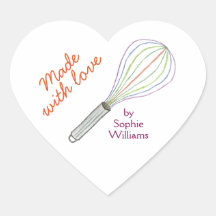 Made With Love baking stickers baking label