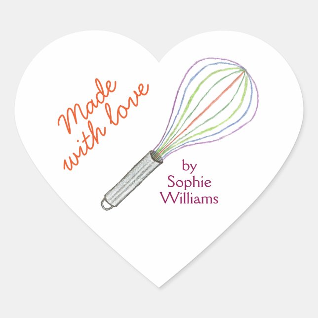 Made With Love baking stickers baking label (Devant)