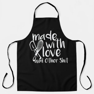 Made With Love Black Chef Baker Aprons For Men