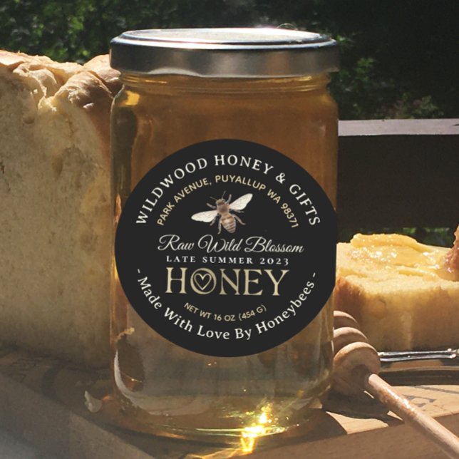 Made with Love By Bees Late Summer 2023 Honey  Classic Round Sticker (Creator Uploaded)