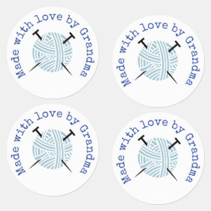 Made with Love by Grandma Knitting Iron-On Labels