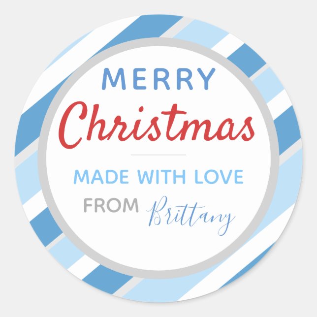 Made With Love Christmas Sticker (20) (Front)