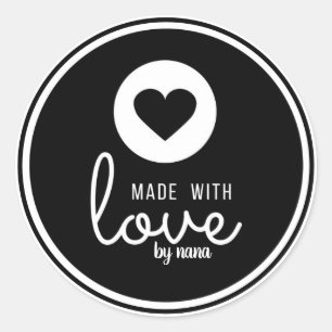 Made with Love Classic Round Sticker