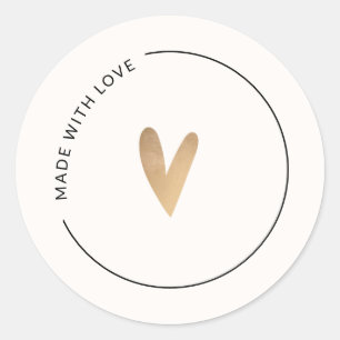 Made With Love Classic Round Sticker