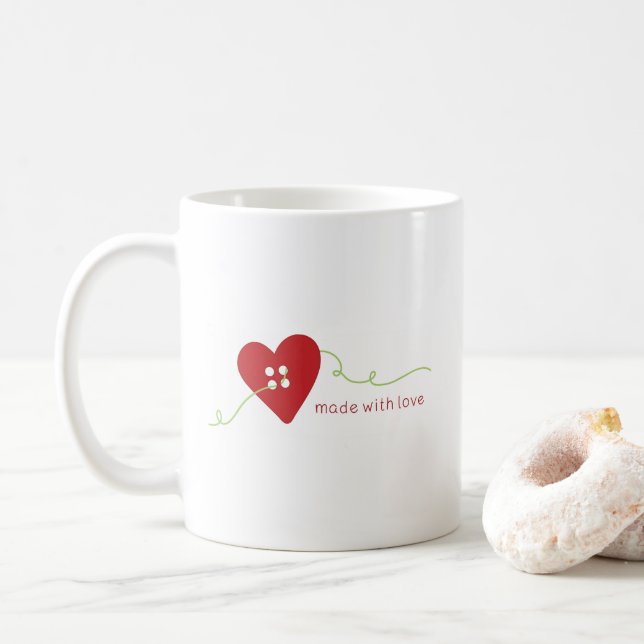 Made With Love Coffee Mug (With Donut)