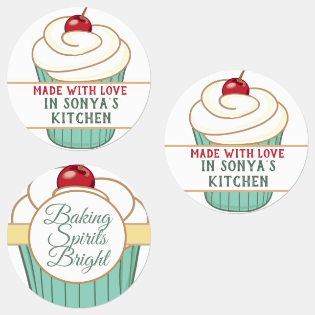 Made With Love Cupcake Personalized (Group)