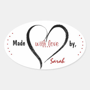 Made With Love Custom Stickers
