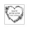Made With Love Floral Heart Wreath Personalized