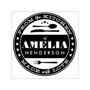 Made with Love Food Gift Personalized Ink Stamp