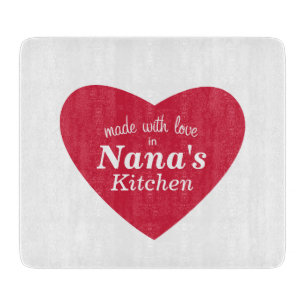 Made with Love Food Label Cutting Board