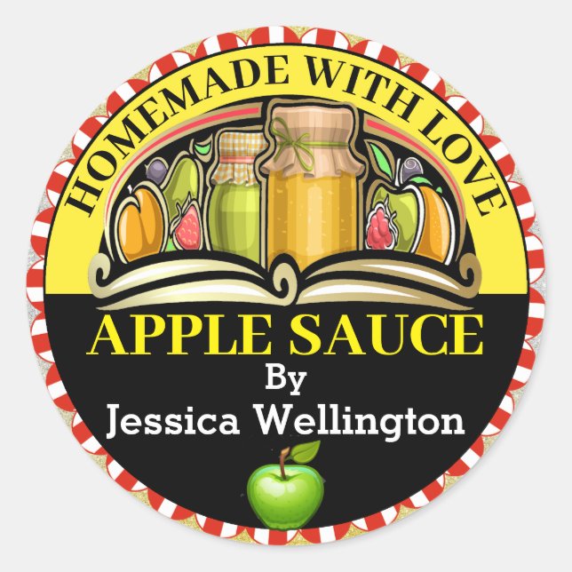 Made With Love Food Sticker (Front)