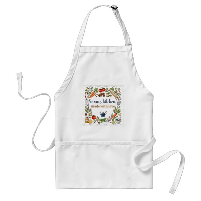 Made with Love for Mom's Kitchen Gift Standard Apron (Front)