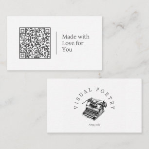 Made With Love for You Customizable QR code Logo Business Card