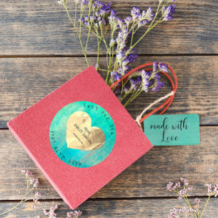 Made With Love For You Name Ocean Tiffany Gold Classic Round Sticker
