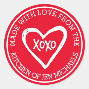 Made With Love From Classic Round Sticker