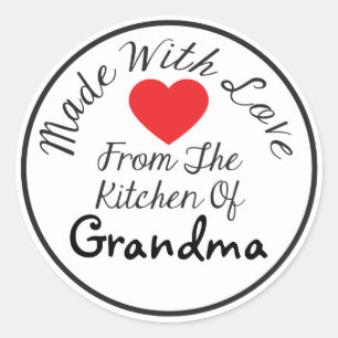 Made With Love From The Kitchen Of Classic Round Sticker