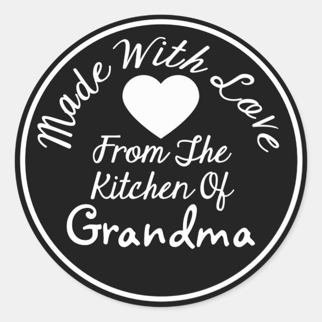 Made With Love From The Kitchen Of Classic Round Sticker (Front)