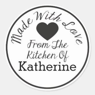 Made With Love From The Kitchen Of Classic Round Sticker