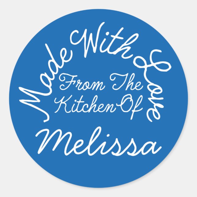 Made With Love From The Kitchen Of Classic Round Sticker (Front)
