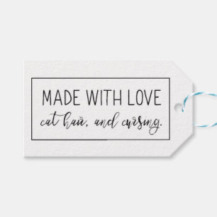 Made with Love Funny Cat Gift Tag