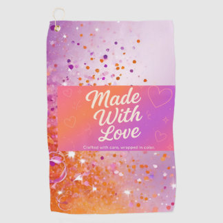 Made With Love Golf Towel