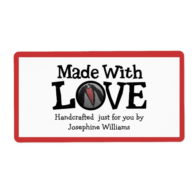 Made with Love - Handmade Gift Tag (Front)