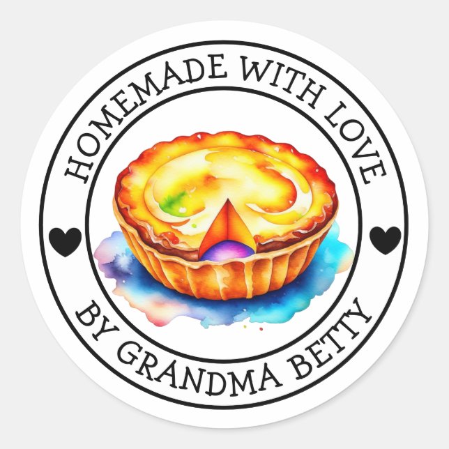 Made with Love, Handmade Pie Labels (Front)