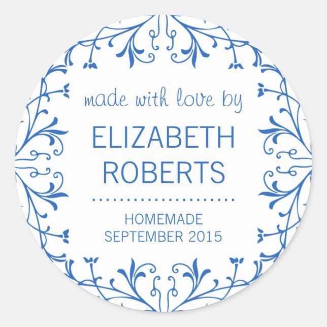 Made with Love Homemade Canning Gift Labels (Front)