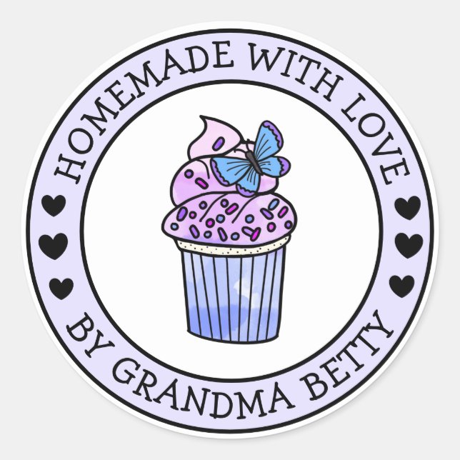Made with Love, Homemade Cupcake Gift Labels (Front)