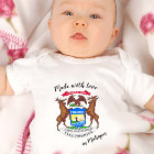 Made with Love in Michigan / flag, State USA